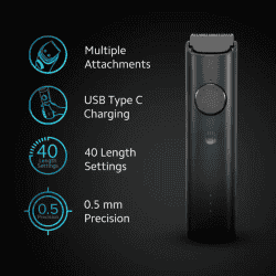 Xiaomi Grooming Kit Trimmer |  90 min Runtime 40 Length Settings | Black |  XMGHT2CKITLF