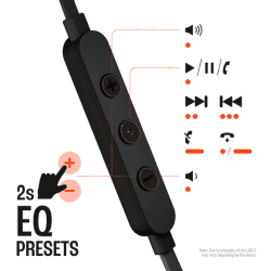 JBL Tune 310C Wired In Ear Earphones |  Hi-Res Audio with Digital-to-Analog Converter | 3 Button EQ | Black | JBLT310CBLK