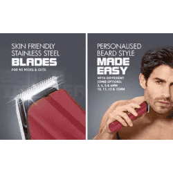 HAVELLS Trimmer | 90 min Runtime | 12 Length | Red | BT6111