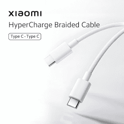 Xiaomi Mi Original HyperCharge | 60W | Braided Type C to Type C Cable | 480Mbps Data Sync | White