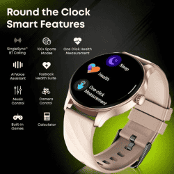 Fastrack Jupiter R1 | 1.38 Round HD Display | SingleSync BT Calling | Advanced Chipset Smartwatch Strap | Free Size | Blue