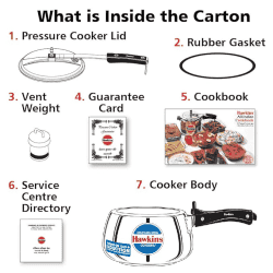 Hawkins Contura  Inner Lid Induction Bottom Pressure Cooker | 5 L | Stainless Steel