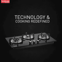Hindware Ella Plus Glass Automatic Hob | 75 CM | 3 Burners
