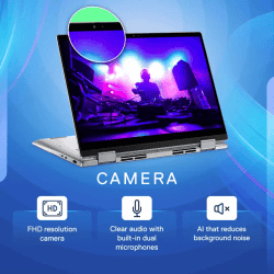 DELL Inspiron 2in1 Touch Laptop | Intel Core i5 13th Gen 1335U |  8 GB | 512 GB | 14 Inch |Platinum Silver | IC7430MH5K0M01ORS1