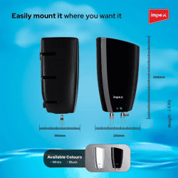 Impex Heaton Instant Water Heater | 5 L | 3000W | Black