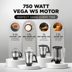 Preethi Zodiac Stardust Mixer Grinder | Super Extractor 750W Juicer | Copper , Black