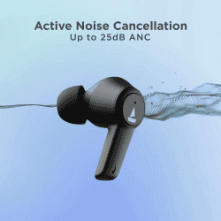 boAt Airdopes 411 ANC Bluetooth Headset | Black Storm