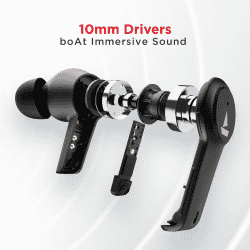 boAt Airdopes 411 ANC Bluetooth Headset | Black Storm