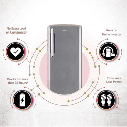 LG Refrigerator | 204 L | Direct Cool Single Door | 5 Star | Shiny Steel | GL-B211HPZZ
