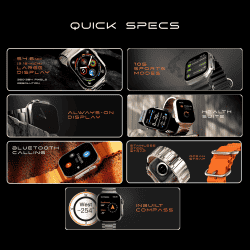 Fire Boltt Dapper | 2.15 inch | IPS Tracking | Bluetooth Calling | Black | BSW189