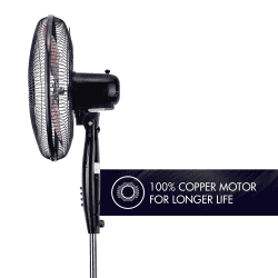 usha Colossus Pedestal Fan | Rust Free Aluminium Blade | 400mm | Red
