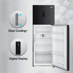 LG 343 L Frost Free Double Door Refrigerator | 3 Star | Ebony Sheen | GL-T382TESX