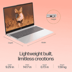 HP Intel Core i5 Thin & Light Laptop | 12th Gen | 16 GB | 512 GB SSD | Windows 11 Home | Natural Silver | 15-fd0111TU