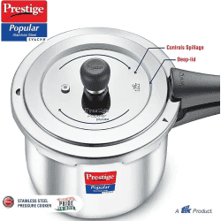 Prestige Svachh Popular Pressure Cooker | 3L | Stainless Steel | 20172