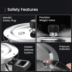 Prestige Triply Svachh Pressure Cooker | 2L | Stainless Steel  | 20701