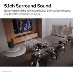 LG Home Theater Soundbar | 600 W | 5.1 Ch | S65TR