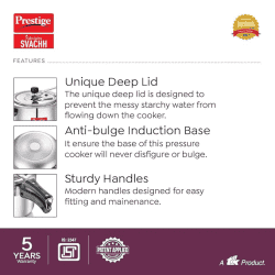 Prestige Nakshatra Svachh | Aluminium Inner Lid Pressure Cooker | 10 L | 10742