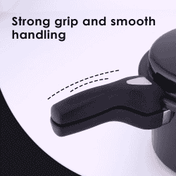 Wonderchef Taurus Hard Anodized Outer Lid Pressure cooker | 3L | Black