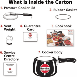 Hawkins Contura Hard Anodised Inner Lid Pressure Cooker | 3 L | Black | CB30