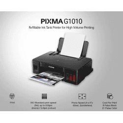 Canon PIXMA Ink Efficient G1010 | Single Function Color Ink Tank Printer | Borderless Printing