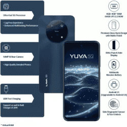 LAVA Yuva 5G | 4 GB | 64 GB | Mystic Blue