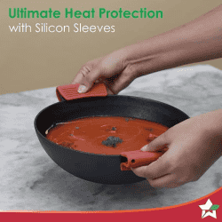 WONDERCHEF Forza Cast-Iron Kadhai  3.35L  | 30 cm | Pre-Seasoned Cookware Induction Friendly