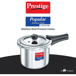 Prestige Svachh Popular Pressure Cooker | 3L | Stainless Steel | 20172