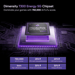 realme 13+ 5G  | 8 GB RAM | 256 GB  | Dark Purple
