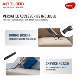 Pigeon by Stovekraft Airturbo Handheld Dry Vacuum Cleaner | 600W | HEPA+STEELMESH FFT Technology FILTER | 18 kPa Suction power | 16231