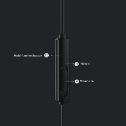 Remax | 711 Earphone Wired Headset Noise Cancelling Fashion in-Ear Earphone | Silver