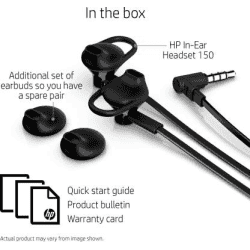 HP 150 Wired Headset | Wired in the ear | Black