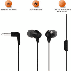 JBL Wired Headset | Black | T50HI
