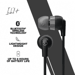 Skullcandy | Inkd Plus Wireless in-Earphone with Mic | Black/Gray