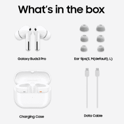 Samsung Galaxy Buds3 Pro | Ultimate Hi Fi Sound | ANC | IP57 Rating | White