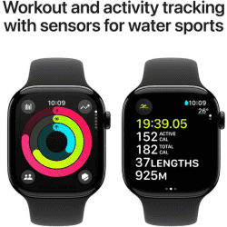 Apple Watch Series 10 | GPS | Cellular | 46mm | Jet Black Aluminium with Ink Sport Loop | Ink Strap