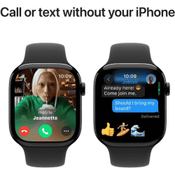 Apple Watch Series 10 | GPS | Cellular | 46mm | Jet Black Aluminium with Ink Sport Loop | Ink Strap