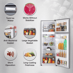 LG Frost Free Double Door Refrigerator | 288 L | 2 Star |Smart Inverter Compressor |  Shiny Steel | GL-S322SPZY