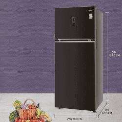 Lg  | 398 L | 3 Star | Frost-Free Smart Inverter Wi-Fi Double Door Refrigerator Convertible & Door Cooling | Russet Sheen | Gl-T422Vrsx