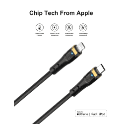 Salpido Crystal Dual Quick Charge 30W  USB C to Lightning Cable | 1M PD  Fast Charge | SDC 44 C L