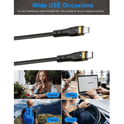 Salpido Crystal Dual Quick Charge 30W  USB C to Lightning Cable | 1M PD  Fast Charge | SDC 44 C L