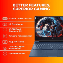 HP Victus Gaming Laptop | Intel Core i7 | 13th Gen 13620H | 16 GB | 512 GB SSD | Performance Blue | 15-FA1321TX