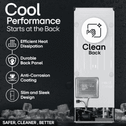 LG Frost Free Double Door 3 Star Convertible Refrigerator | 246 L | with Inverter Compressor | Ebony sheen | GL S262SESX