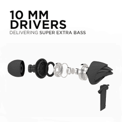 boAt Bassheads 100 Wired Earphone | Super Extra Bass | Black