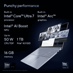ASUS Vivobook S 16 OLED AI Powered Laptop Intel Evo Core Ultra 7 155H  | 16GB | 1TB | Intel Arc Grph | Mist Blue | S5606MA-MX751WS