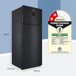 Godrej 472 L | 2 Star | Food Surface Disinfection with Nano Shield Technology Inverter Frost Free Double Door Refrigerator | RCI MT BK | Matte Black
