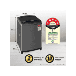 LG with Wi Fi Enabled Fully Automatic Top Load Washing Machine | 11 kg | Black | THD11SWM ABMQEIL