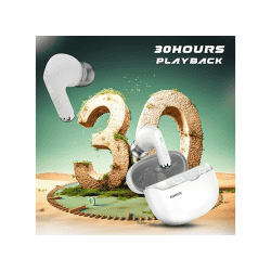 boAt Immortal 101 TWS Earbuds | 30 HRS Playtime Blazing LEDs | White Sabre