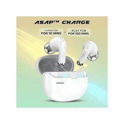 boAt Immortal 101 TWS Earbuds | 30 HRS Playtime Blazing LEDs | White Sabre