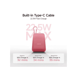 Xiaomi Pocket Power Bank | 10000mAh | 22.5W | Maroon | P15ZM