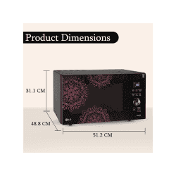 LG Charcoal Countertop Microwave Oven | 28 L | Scan to Cook Wi-Fi Enabled | Black | MJEN286VIW